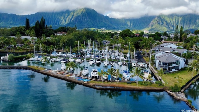 45-995 Wailele Rd Unit 29, Kaneohe, HI 96744 - drone / aerial view of a water and mountain view