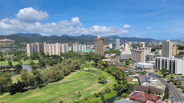 990 Ala Nanala St Unit 22B, Honolulu, HI 96818 - view of urban area with a mountainous background and a local golf course
