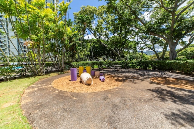 1511 Nuuanu Ave Unit 625, Honolulu, HI 96817 - view of yard featuring curved driveway