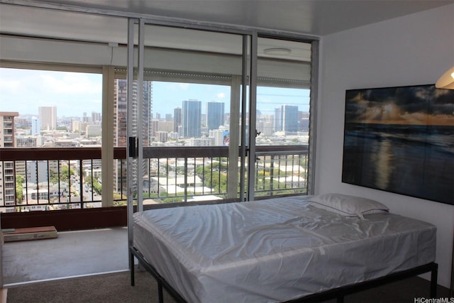 775 Kinalau Pl Unit 2107, Honolulu, HI 96813 - carpeted bedroom with a view of skyline and multiple windows