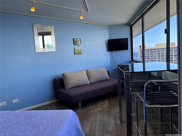 1700 Ala Moana Blvd Unit 2001, Honolulu, HI 96815 - bedroom with track lighting and wood finished floors
