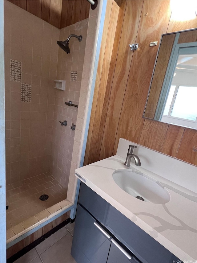 2212 Amokemoke St, Pearl City, HI 96782 - full bathroom featuring a stall shower, vanity, and tile patterned floors