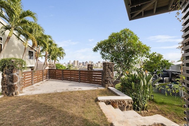 1849 Vancouver Pl, Honolulu, HI 96822 - view of yard featuring a patio and a skyline view