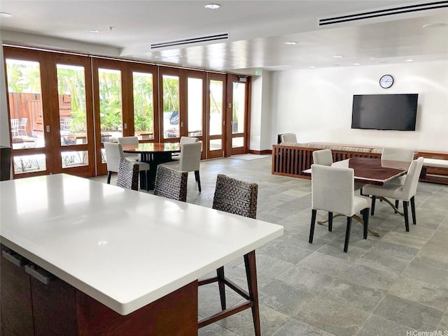 1837 Kalakaua Ave Unit 2209, Honolulu, HI 96815 - dining area with french doors and recessed lighting