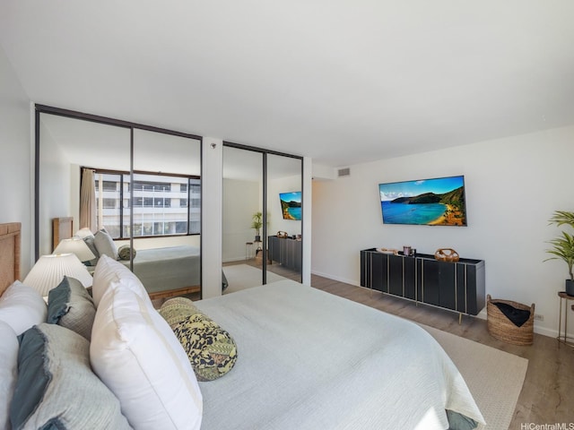 2232 Kapiolani Blvd Unit 303, Honolulu, HI 96826 - bedroom featuring wood finished floors and two closets