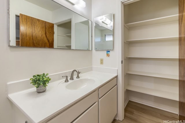 98-219 Pahemo St, Aiea, HI 96701 - bathroom with vanity and wood finished floors