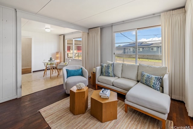 98-219 Pahemo St, Aiea, HI 96701 - living area with wood finished floors and healthy amount of natural light