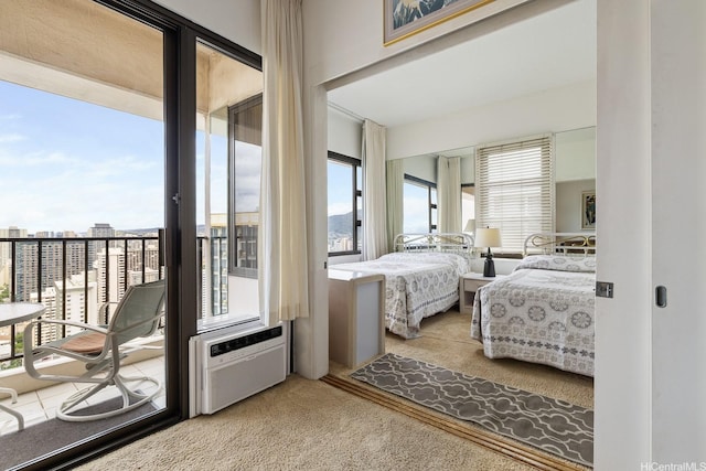 201 Ohua Ave Unit 3702-1, Penthouse Honolulu, HI 96815 - carpeted bedroom with access to exterior and multiple windows