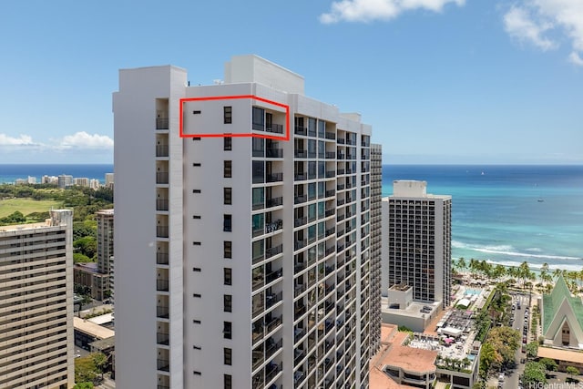 201 Ohua Ave Unit 3702-1, Penthouse Honolulu, HI 96815 - view of building exterior with a water view and a view of city