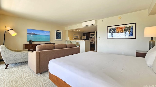 1777 Ala Moana Blvd Unit 2203, Honolulu, HI 96815 - bedroom with a wall mounted AC and carpet