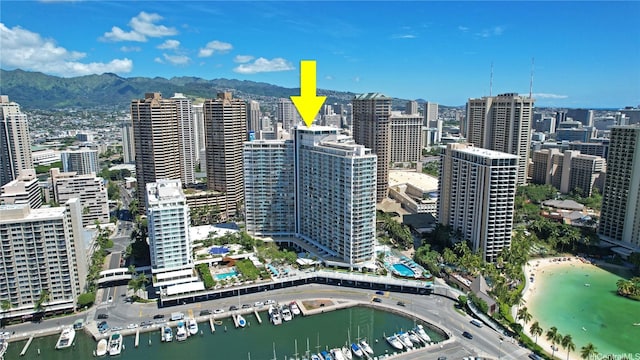1777 Ala Moana Blvd Unit 2203, Honolulu, HI 96815 - city view featuring a water and mountain view
