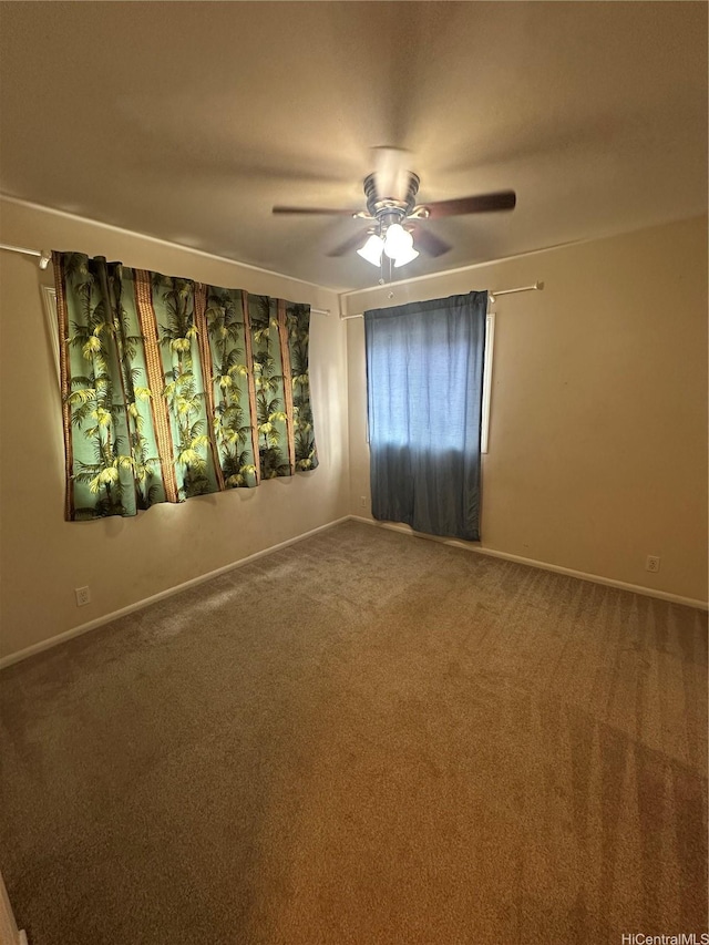 1817 Kalie Pl Unit B, Wahiawa, HI 96786 - unfurnished room featuring a ceiling fan and carpet flooring