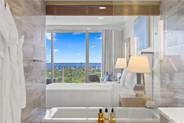 383 Kalaimoku St Unit 1006, Honolulu, HI 96815 - bathroom featuring a water view