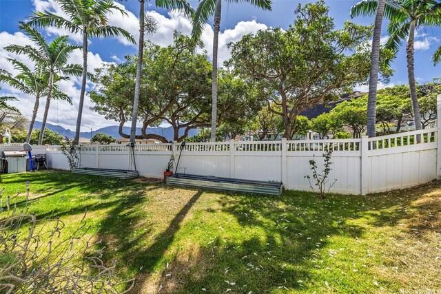 87-2165 Pakeke St Unit 59, Waianae, HI 96792 - fenced backyard featuring a mountain view