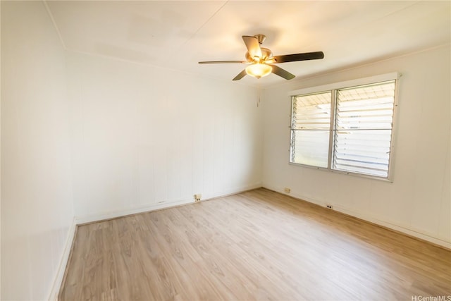 741 Alewa Dr Unit A, Honolulu, HI 96817 - spare room featuring a ceiling fan and light wood-style floors