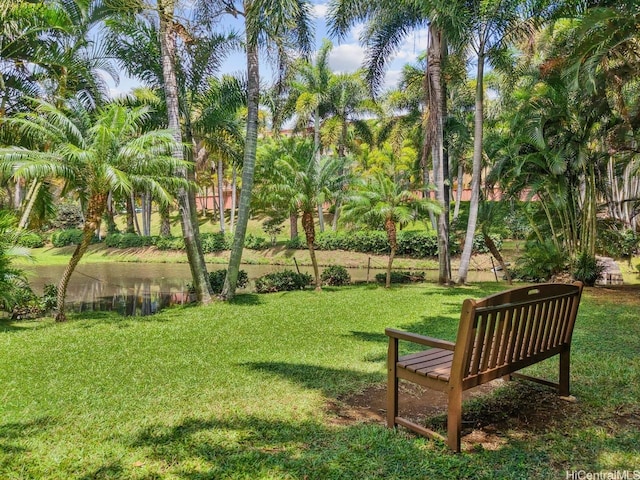 46-63 Emepela Pl Unit P205, Kaneohe, HI 96744 - view of property's community featuring a lawn and a water view