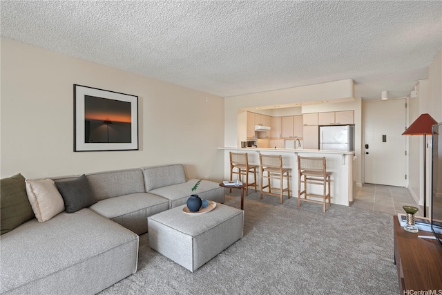 1717 Mott Smith Dr Unit 2811, Honolulu, HI 96822 - living room featuring a textured ceiling
