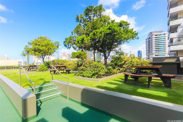 2333 Kapiolani Blvd Unit 608, Honolulu, HI 96826 - view of property's community with a view of city and a lawn