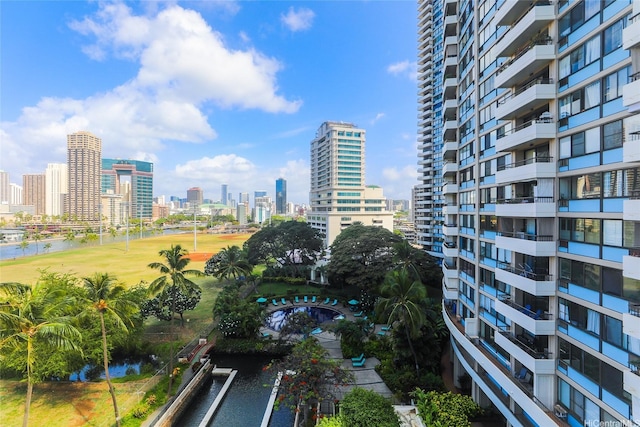 2333 Kapiolani Blvd Unit 608, Honolulu, HI 96826 - skyline view with a golf course and a nearby body of water