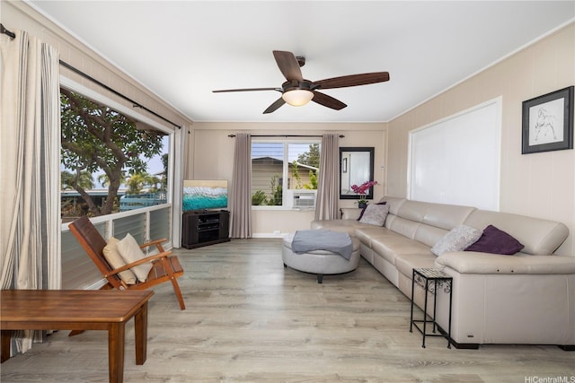 92-1020 Palailai Pl, Kapolei, HI 96707 - living area with ceiling fan and light wood-type flooring