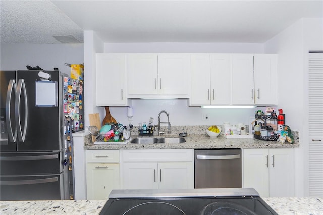 94-271 Kupulau Pl, Mililani, HI 96789 - kitchen with stainless steel appliances, white cabinets, and light stone counters