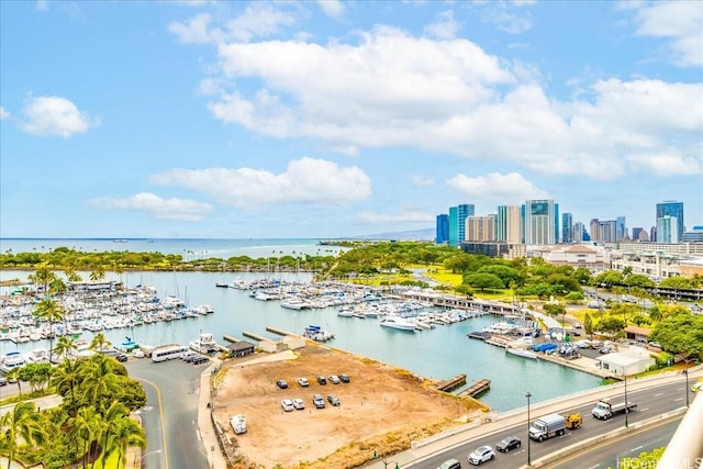 1676 Ala Moana Blvd Unit 1303, Honolulu, HI 96815 - water view featuring a marina and skyline