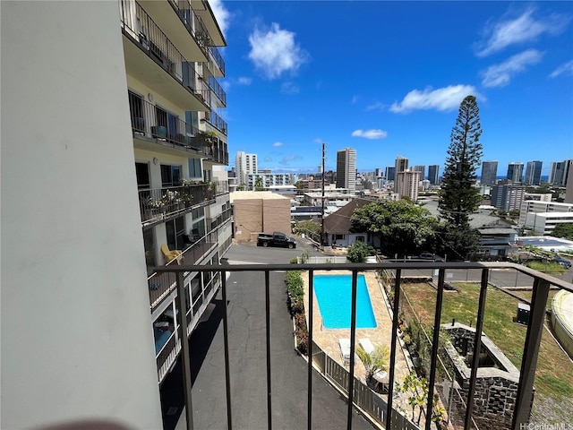 625 Iolani Ave Unit A304, Honolulu, HI 96813 - balcony with a city view and view of pool