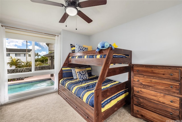 1048 Kaupaku Pl, Honolulu, HI 96825 - bedroom featuring carpet flooring and a ceiling fan