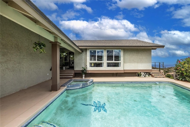 1048 Kaupaku Pl, Honolulu, HI 96825 - view of pool featuring a pool with connected hot tub and a patio area