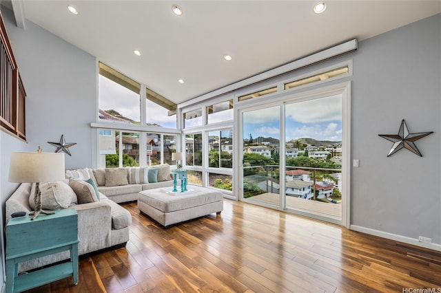 1048 Kaupaku Pl, Honolulu, HI 96825 - living room featuring wood finished floors and recessed lighting
