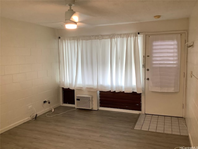 1330 Wilder Ave Unit 219, Honolulu, HI 96822 - unfurnished dining area featuring wood finished floors and ceiling fan