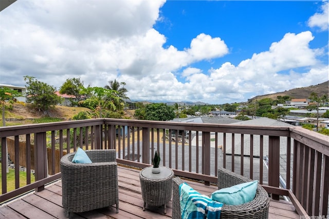 1371 Hele St, Kailua, HI 96734 - wooden deck with a mountain view