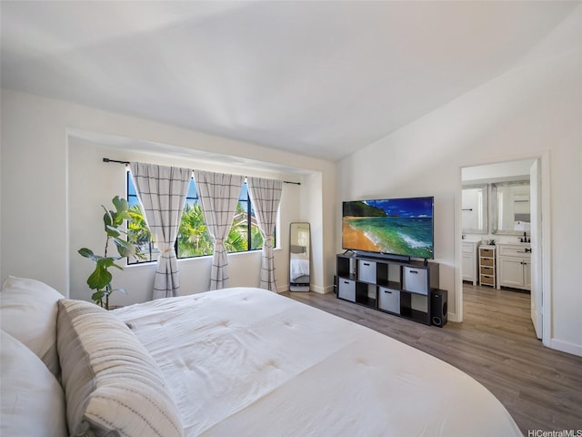 94-1157 Kaloli Loop, Waipahu, HI 96797 - bedroom featuring wood finished floors and lofted ceiling