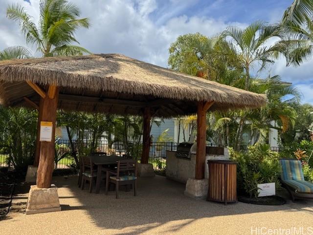92-1055 Koio Dr Unit M36-6, Kapolei, HI 96707 - view of patio / terrace with a gazebo, area for grilling, and outdoor dining area