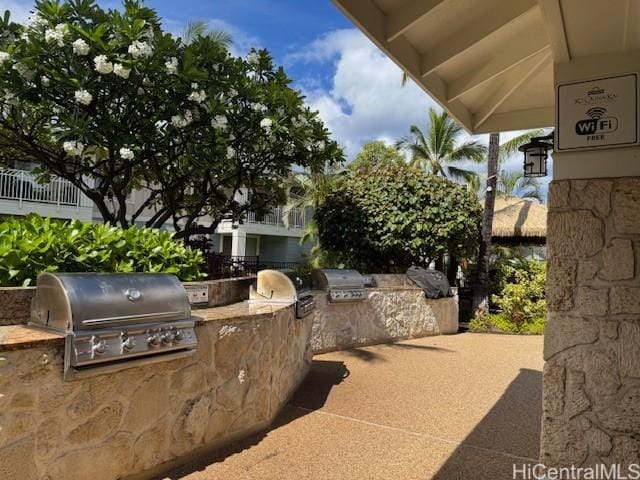 92-1055 Koio Dr Unit M36-6, Kapolei, HI 96707 - view of patio / terrace featuring exterior kitchen