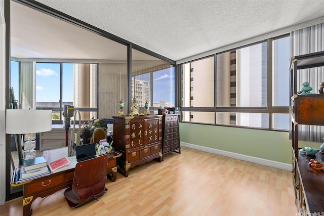 2499 Kapiolani Blvd Unit 2109, Honolulu, HI 96826 - office featuring wood finished floors, plenty of natural light, and a textured ceiling