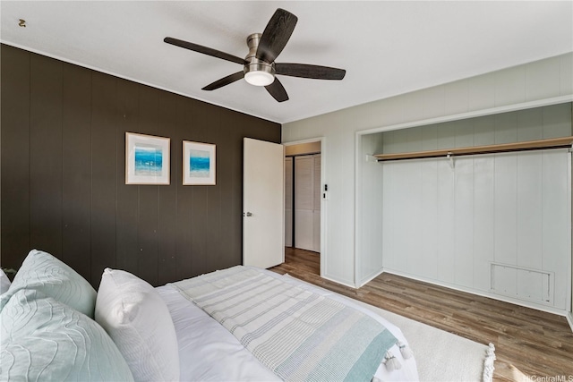 92-434 Kaiaulu St, Kapolei, HI 96707 - bedroom with wood finished floors and a ceiling fan