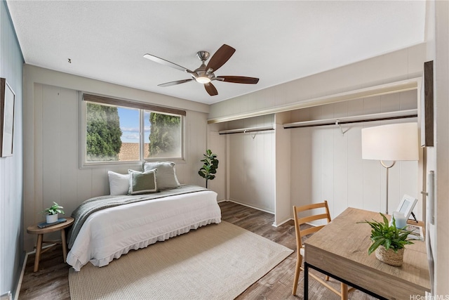 92-434 Kaiaulu St, Kapolei, HI 96707 - bedroom with wood finished floors and ceiling fan