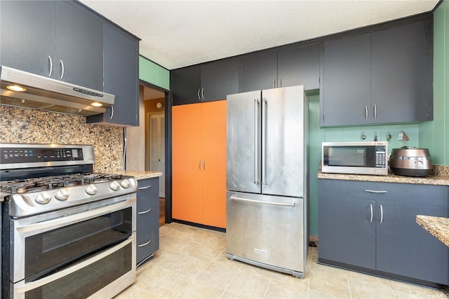 4692 Likini St, Honolulu, HI 96818 - kitchen with appliances with stainless steel finishes, range hood, and backsplash