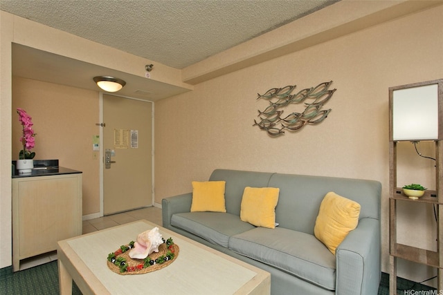 444 Kanekapolei St Unit 705, Honolulu, HI 96815 - living room featuring a textured ceiling