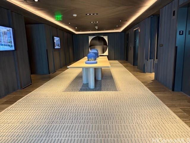 1000 Auahi St Unit 403, Honolulu, HI 96814 - home theater with wooden walls and wood ceiling