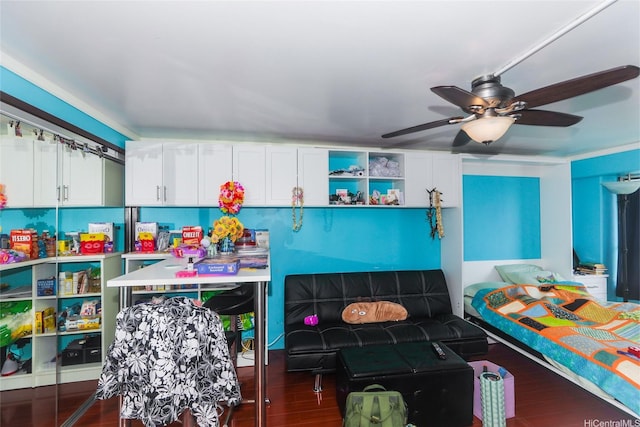 2525 Date St Unit 2303, Honolulu, HI 96826 - game room with ceiling fan and wood finished floors