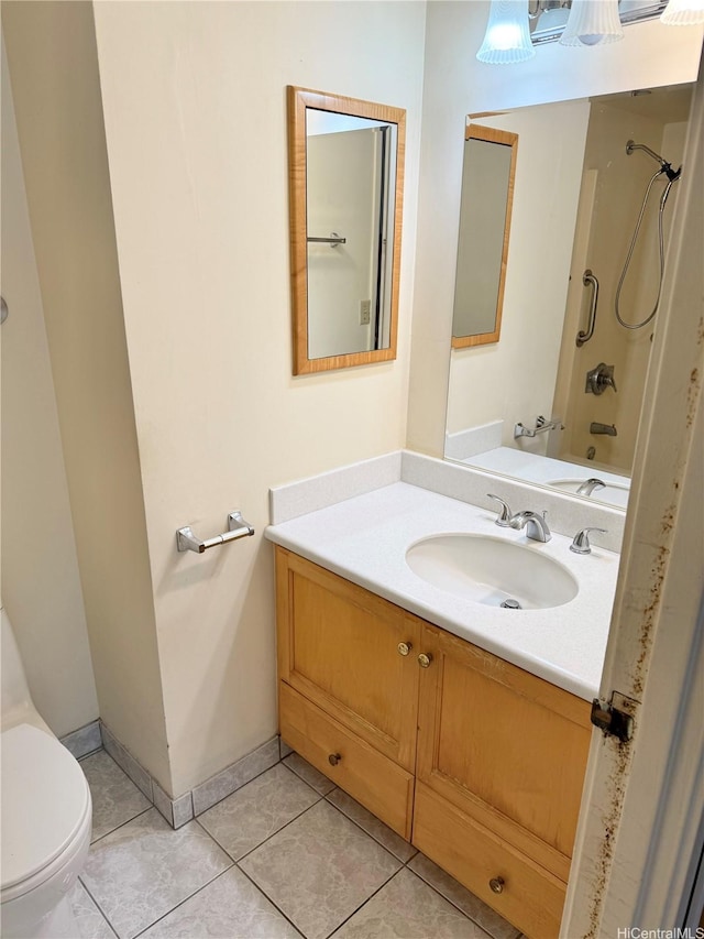 511 Hahaione St Unit 1-7C, Honolulu, HI 96825 - bathroom with vanity, tile patterned flooring, and shower / tub combination