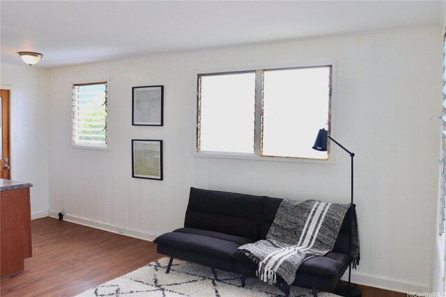87-1894 Mohihi St, Waianae, HI 96792 - living area featuring wood finished floors and baseboards