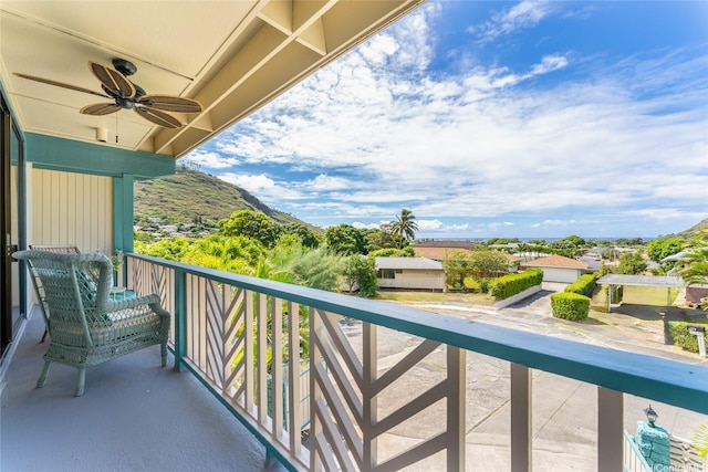 5216 Hao Pl, Honolulu, HI 96821 - balcony featuring a ceiling fan
