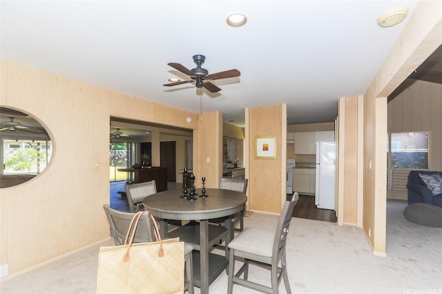753 Kalanipuu St, Honolulu, HI 96825 - carpeted dining space featuring ceiling fan