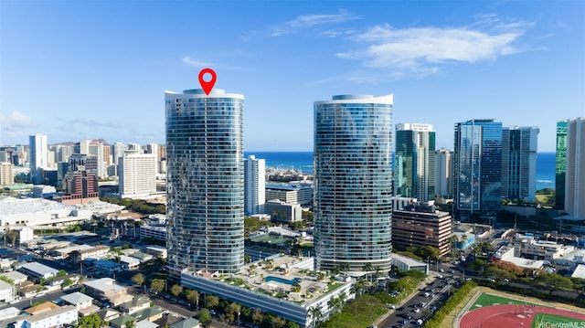 1296 Kapiolani Blvd Unit Ii-1801, Honolulu, HI 96814 - skyline view featuring a nearby body of water