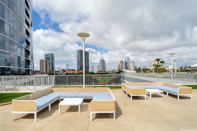 1296 Kapiolani Blvd Unit Ii-1801, Honolulu, HI 96814 - view of patio with a view of skyline