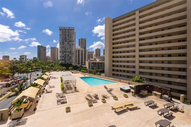 444 Niu St Unit 2403, Honolulu, HI 96815 - view of pool with a view of skyline
