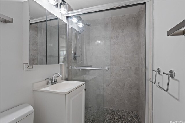 445 Kaiolu St Unit 401, Honolulu, HI 96815 - bathroom with a shower stall and vanity